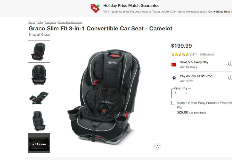 Target graco sales slimfit