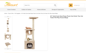83121002 Cat Tree Condo Furniture Kitten Activity Tower Pet Kitty Play House with Scratching Posts Perches Hammock G666-13027764