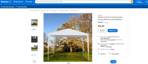 10042021014 10'x 10' Party Tent Gazebo Canopy White Party Tent Wedding