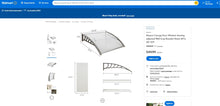 Load image into Gallery viewer, 101121B004 Canopy Door Window Awning adjusted Wall Gray Bracket Sheet 40&quot;x 40&quot; DIY