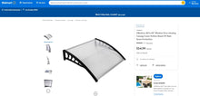 Load image into Gallery viewer, 101121B008 40&quot;x 40&quot; Window Door Awning Canopy Cover Hollow Sheet UV Rain Snow Protection