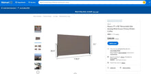 Load image into Gallery viewer, 101121B012 71&quot; x 118&quot; Retractable Side Awning Wind Screen Privacy Divider Coffee