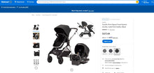 Load image into Gallery viewer, 101821018 Evenflo Pivot Xpand Travel System Stroller, Solid Print Stallion Black