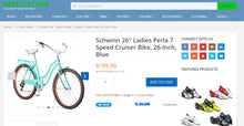 Load image into Gallery viewer, 101821027 Schwinn 26″ Ladies Perla 7 Speed Cruiser Bike, 26-Inch, Blue