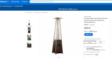 Load image into Gallery viewer, 101821028 AZ Patio Heaters Tall Outdoor Pyramid Liquid Propane Glass Tube Heater, Hammered Bronze