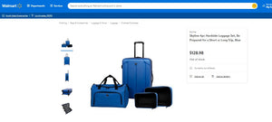 111221001 Skyline 4pc Hardside Luggage Set, Be Prepared for a Short or Long Trip, Blue