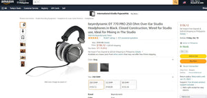 111221029 beyerdynamic DT 770 PRO 250 Ohm Over-Ear Studio Headphones in Black. Closed Construction, Wired for Studio use, Ideal for Mixing in The Studio