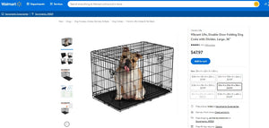 122721008 VIBRANT LIFE TWO DOOR DOG TRAINING CRATE