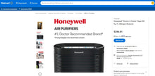 Load image into Gallery viewer, 12622002 HONEYWELL THE DOCTORS CHOICE AIR PURIFIER