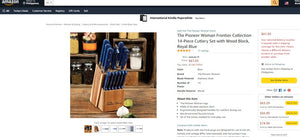 12622041 PIONEER WOMAN  FRONTIER COLLECTION CUTLERY SET WITH WOOD BLOCK