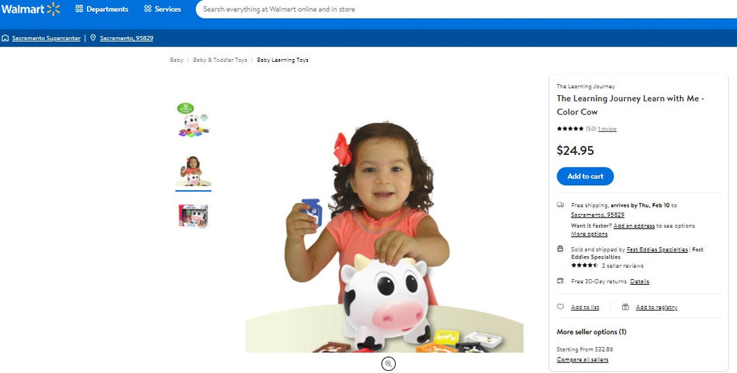 12722045 LEARN WITH ME COLOR COW