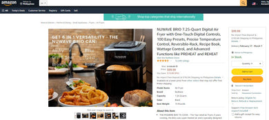 20422024 NUWAVE REVOLUTIONARY HEALTHY DIGITAL BRIO 6 QUART AIR FRYER