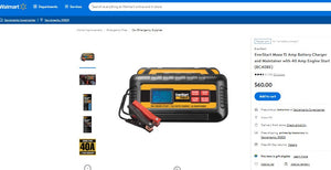 20422030 EVER START MAXX AUTOMATIC BATTERY CHARGER AND MAINTAINER