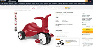 20422039 RADIO FLYER SCOOT 2 PEDAL RIDE ON