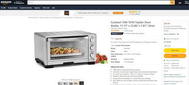 22422037 CUISINART TOASTER OVEN BROILER