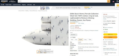 22822004 EDDIE BAUER HOME QUEEN SHEET SET