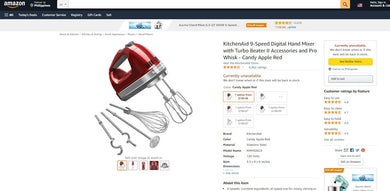 22822013 KITCHEN AIDE 9 SPEED HAND MIXER