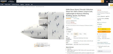 31622003 EDDIE BAUER HOME QUEEN SHEET SET