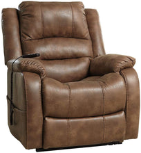 Load image into Gallery viewer, Signature Design by Ashley Yandel Upholstered Power Lift Recliner for Elderly, Brown