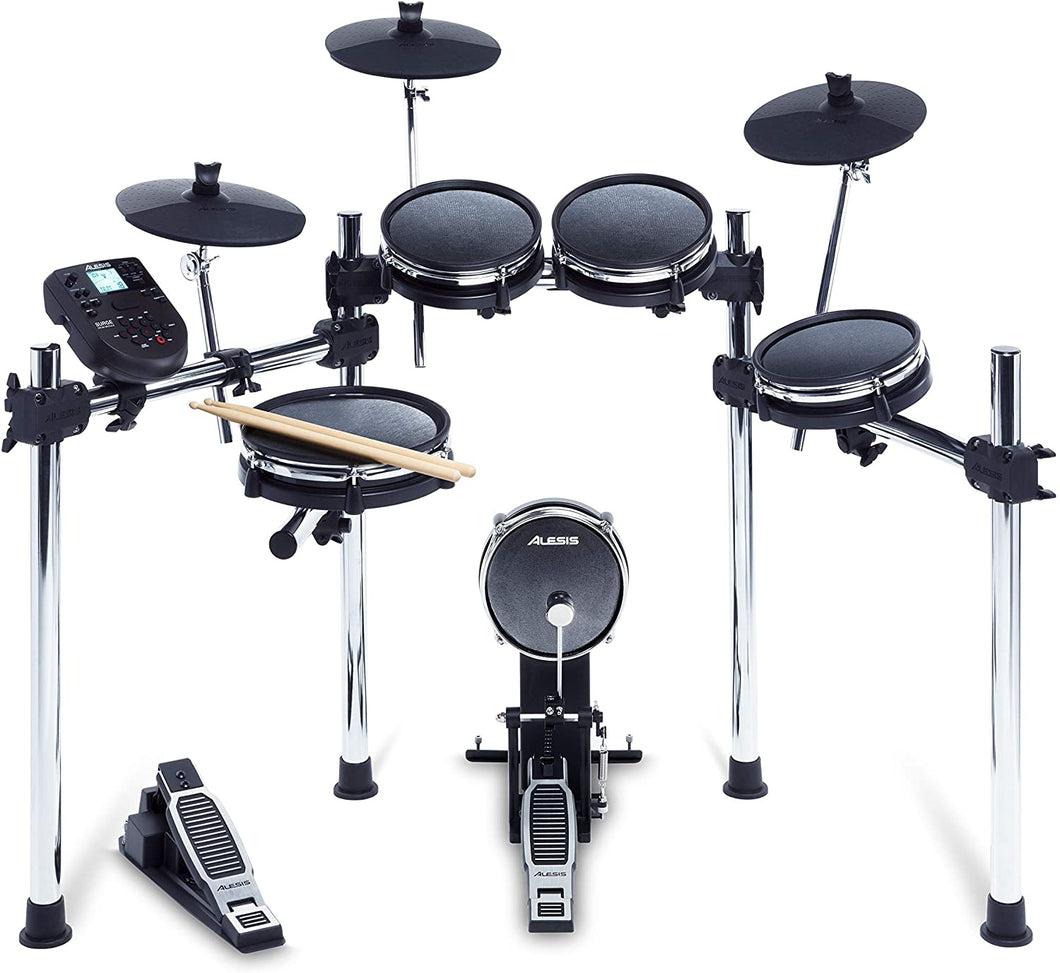 Alesis Surge Mesh Kit, Eight-Piece Electronic Drum Kit with Mesh Heads, 40 Kits, 385 Sounds, 60 Play-Along Tracks, USB/MIDI Connectivity