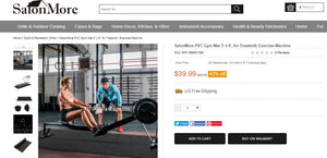 91321016 PVC Gym Mat 3' x 8', for Treadmill, Exercise Machine