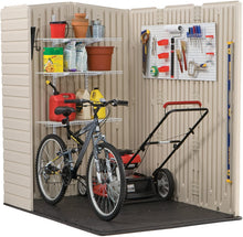 Load image into Gallery viewer, Rubbermaid Storage Shed 5x2 Feet, Sandalwood/Onyx Roof (FG5L1000SDONX), Sandstone