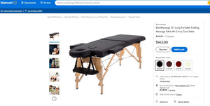 92721029 BestMassage 73" Long Portable Folding Massage Table W/ Carry Case Table