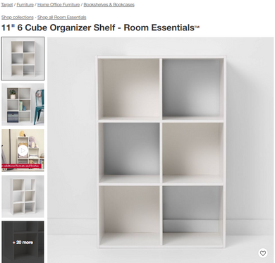 AI-ROOM ESSENTIALS 6-CUBE ROOM ORGANIZER