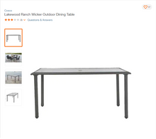 Load image into Gallery viewer, AI-Cosco Outdoor Living Lakewood Ranch Steel and Wicker Dining Table