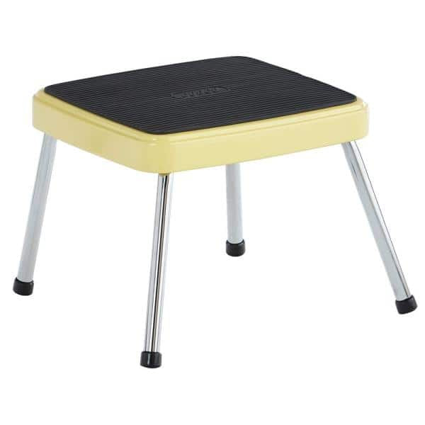 AI-Stylaire Retro 1-Step Steel Step Stool in Yellow ( 1-Pack)