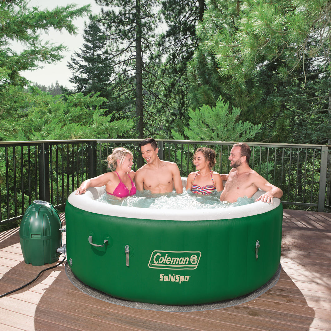Coleman SaluSpa Inflatable Hot Tub  Portable Hot Tub W/ Heated Water System & Bubble Jets  Relieves Stress, Muscle, & Joint Pain  Fitsup to 6 People