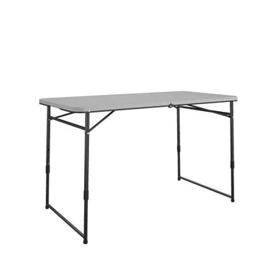 AI-4 ft. Gray Fold-in-Half Portable Plastic Indoor/Outdoor Utility Table