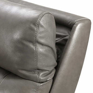 Dovestone Leather Power Reclining Loveseat with Power Headrests